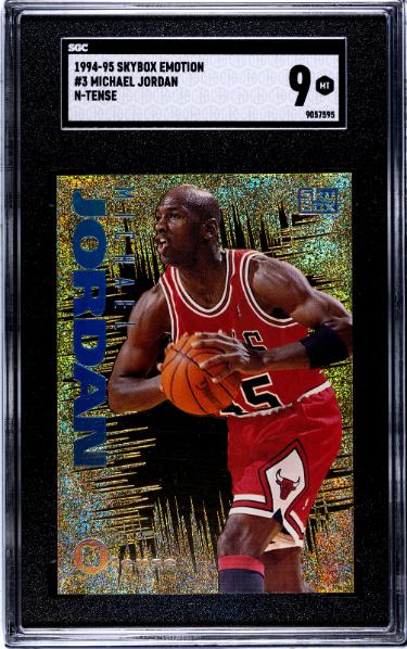 Michael Jordan 1994-95 Skybox Emotion N-Tense Card #3- SGC Graded 9 Mint (Chicago Bulls/GOAT/HOF)