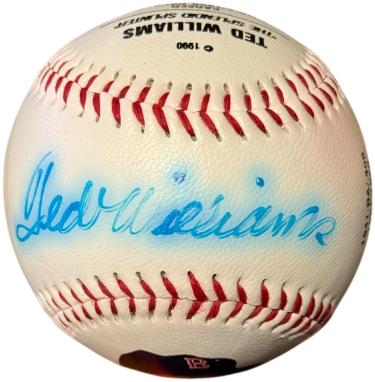 Ted Williams signed Fotoball USA MLB Baseball- /1000- COA (bleed sig/Boston Red Sox)