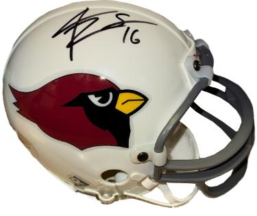 Jake Plummer signed Arizona Cardinals Riddell NFL Mini Helmet w/Snake- Playoff Absolute Holo/COA