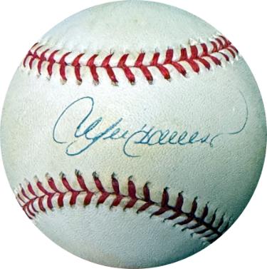 Andre Dawson signed RONL Rawlings Official NL Baseball toned- COA (HOF/Cubs)