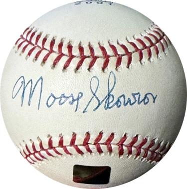 Bill "Moose" Skowron signed Rawlings Official Major League Baseball - Topps Hologram (New York Yankees)