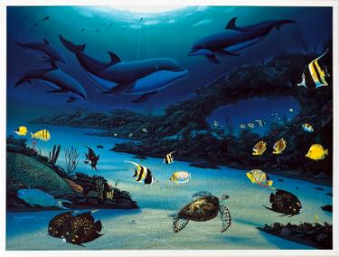 Vibrant Reef Robert Wyland Art Print 14.5 x 11 Lithograph Collector's Edition