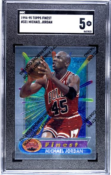 Michael Jordan 1994-95 Topps Finest Card #331- SGC Graded 5 EX (w/Coating/Chicago Bulls/HOF/GOAT)