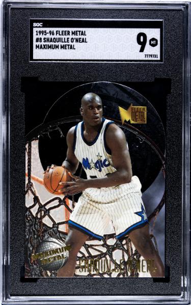 Shaquille O'Neal 1995-96 Fleer Maximum Metal Die-Cut Card #8- SGC Graded 9 Mint (Orlando Magic/HOF)