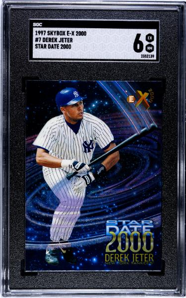 Derek Jeter 1997 Skybox E-X Star Date 2000 Card #7- SGC Graded 6 EX-NM (New York Yankees/HOF)