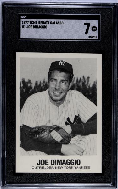 Joe DiMaggio 1977 TCMA Renata Galasso Card #1- SGC Graded 7 NM (New York Yankees/HOF)