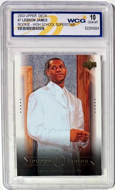 LeBron James 2003-04 Upper Deck HS Superstar Rookie Card #7-WCG Graded 10 Gem Mint (Cleveland Cavaliers)