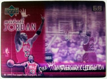 Michael Jordan 1998-99 Upper Deck Lenticular The Farewell Shot Card (Chicago Bulls/HOF/GOAT)