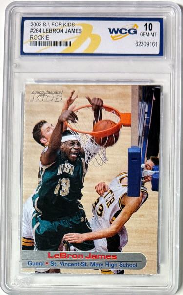 LeBron James 2003 S. I. For Kids Rookie Card #264- WCG Graded 10 Gem Mint (Cleveland Cavaliers)