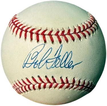 Bob Feller signed Official Rawlings ROAL American League Baseball- COA (Cleveland/HOF)