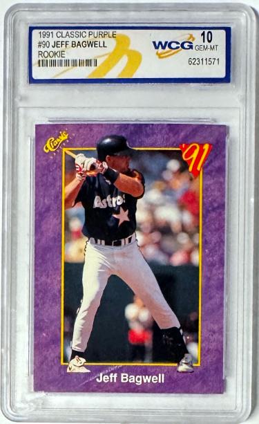 Jeff Bagwell 1991 Classic Purple Rookie Card #90- WCG Graded 10 Gem Mint (Houston Astros)