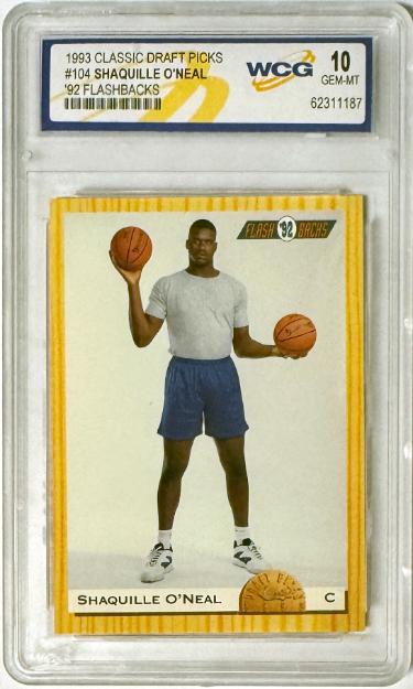 Shaquille O'Neal 1993 Classic Draft Picks Rookie Card '92 Flashbacks #104- WCG Graded 10 Gem Mint