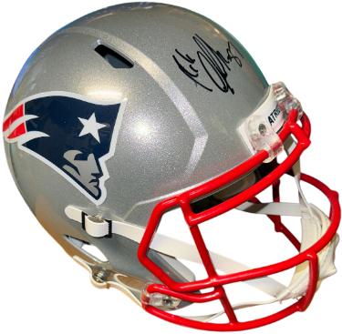 Rob Gronkowski signed New England Patriots Riddell FS Speed Rep Helmet #87- Gronk Holo