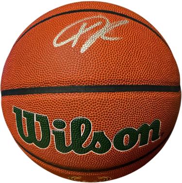 Giannis Antetokounmpo signed Milwaukee Bucks Logo Wilson NBA Composite Basketball- Fanatics Holo