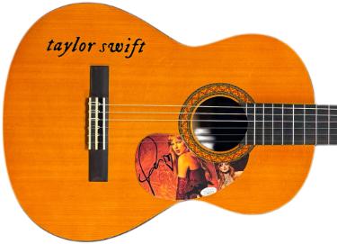 Taylor Swift Signed 2025 The Life of a Showgirl 41 YAMAHA C40 FS Acoustic Guitar Heart #3- JSA