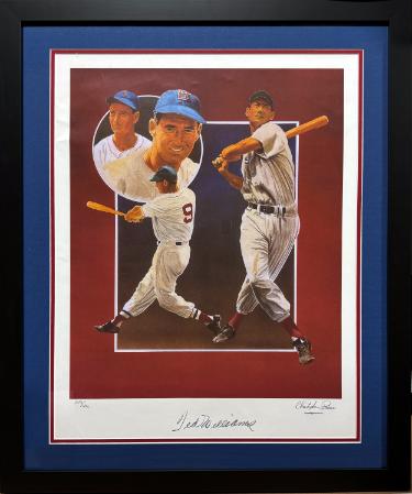 Ted Williams signed 1998 The Splendid Splinter 18x24 Fine Art Lithograph/Print Paluso/406 Custom Framing-Beckett (HOF/Red Sox)