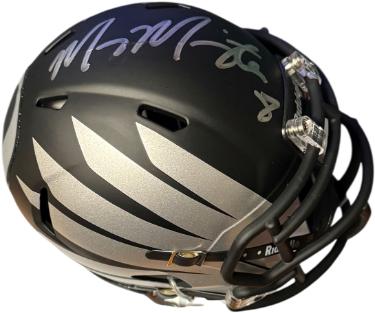 Marcus Mariota signed Oregon Ducks Black Riddell Speed Mini Helmet #8- Mariota Hologram