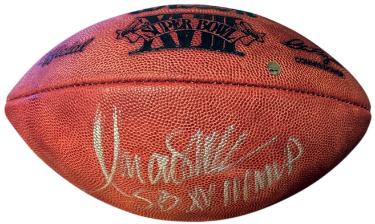 Marcus Allen signed Official NFL Super Bowl XVIII Logo Leather Football SB XVIII MVP - Steiner Hologram (Raiders)