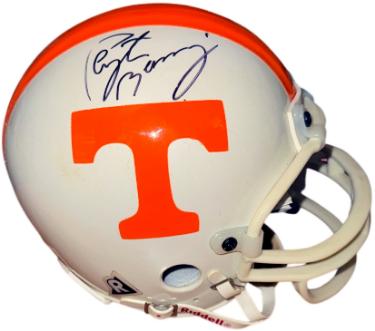 Peyton Manning signed Tennessee Volunteers Riddell NCAA Rep Mini Helmet- Beckett Review