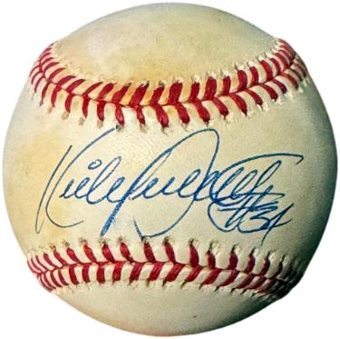Kirby Puckett signed Official Rawlings ROAL American League Baseball #34 toned- Beckett Review (Twins/HOF)