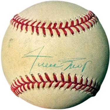 Willie Mays signed Official Rawlings National League Baseball imperfect- Beckett Review (Giants/HOF)