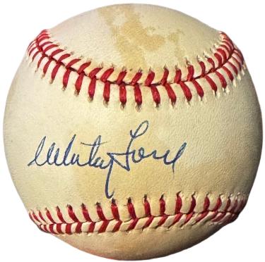Whitey Ford signed Rawlings Official American League Baseball toned- COA (HOF/New York Yankees)