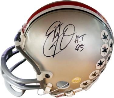 Eddie George signed Ohio State Buckeyes Riddell Rep Mini Helmet HT 95 imperfect- George GT Sports Marketing Player Hologram