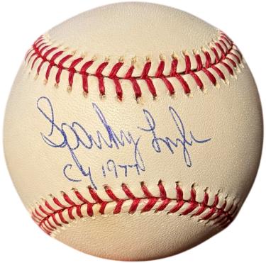 Sparky Lyle signed Rawlings Official Major League Baseball CY 1977- Goldin Holo (New York Yankees)