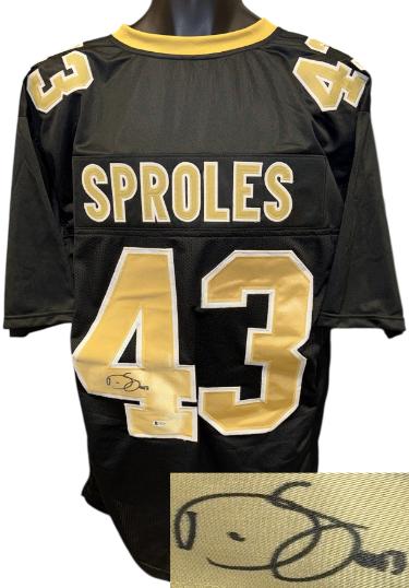 Darren Sproles signed New Orleans Custom Stitched Pro Style Football Jersey #43- Beckett Witnessed