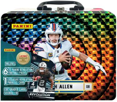 2025 Panini Revolution Lunch Box Tin- Josh Allen- 6 Packs - New/Factory Sealed