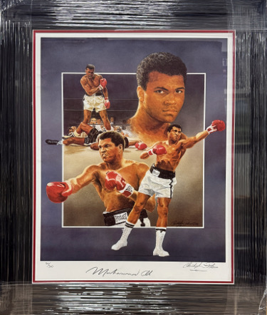 Muhammad Ali signed 1998 Fine Art 18x24 Lithograph/Print Custom Framing- /300-Beckett Review (Christopher Paluso signature)