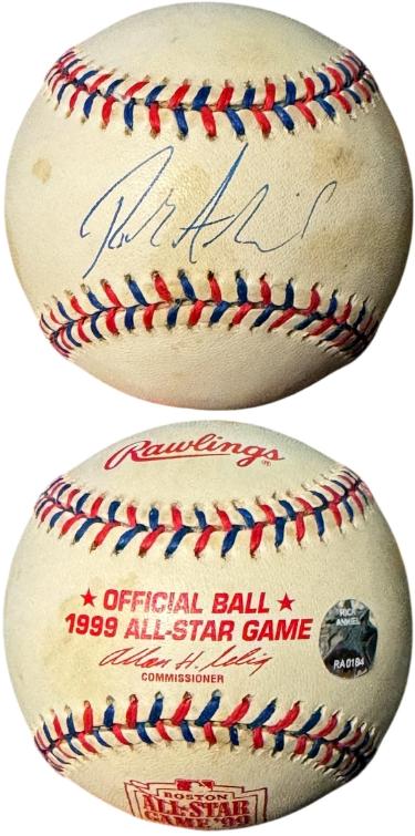 Rick Ankiel signed Official Rawlings 1999 All Star Game Logo Baseball toned- Ankiel/GT Sports Marketing Player Hologram/COA