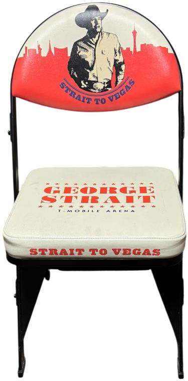 George Strait Concert Chair from 2019 Strait to Vegas Show at T-Mobile Arena � LIKE NEW/RARE