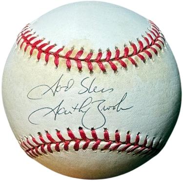 Garth Brooks signed Rawlings Official National League Baseball God Bless minor tone- Beckett Review
