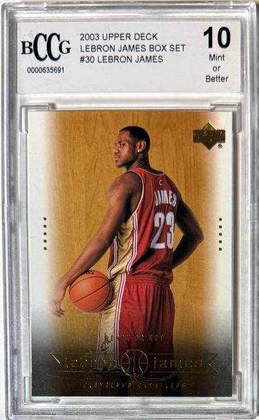 LeBron James 2003 Upper Deck Box Set Rookie Card #30- BCCG Graded 10 Mint or Better (Cleveland Cavaliers)