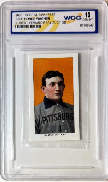 Honus Wagner 2000 Topps MLB Fanfest T-206 Reprint Card- WCG Graded 10 Gem Mint