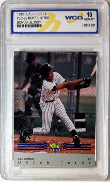 Derek Jeter 1992 Classic Best Bonus Glossy Rookie RC Card #BC-22- WCG Graded 10 Gem Mint (New York Yankees)