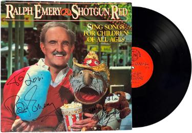 Ralph Emery/Shotgun Red dual signed 1989 Songs for Children Album/LP/Vinyl/Record To Lori- JSA #JJ96520
