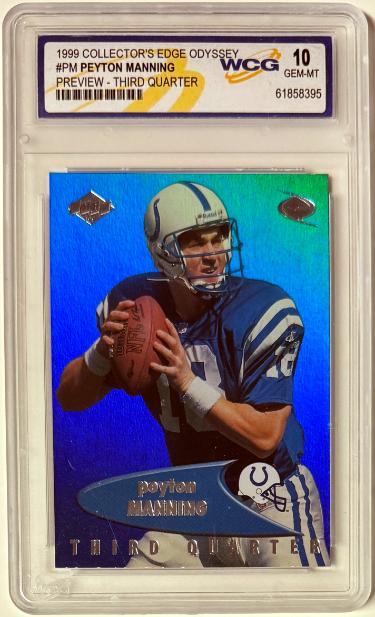 Peyton Manning 1999 Collector's Edge Odyssey Preview Rookie Card #PM- WCG Graded 10 Gem Mint (Indianapolis Colts)