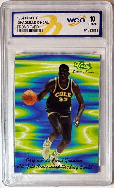 Shaquille O'Neal 1994 Classic A Star Is Born 23KT Promo Card- WCG Graded 10 Gem Mint