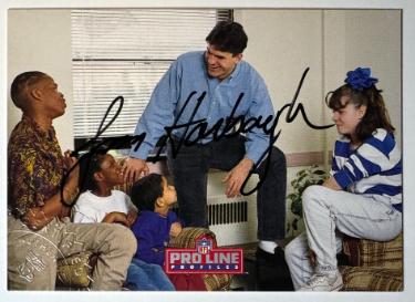 Jim Harbaugh signed 1992 Pro Line Profiles Certified On Card Auto #6/ Embossed Certified Authentic (Chicago Bears)
