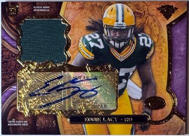 Eddie Lacy 2013 Topps Triple Threads Rookie Relics Purple Auto Card #TTRAR-EL- 65/75 (Green Bay Packers)