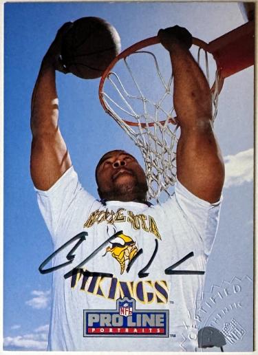 Chris Doleman signed 1992 Pro Line Portraits Certified On Card Auto/ Embossed Certified Authentic (Minnesota Vikings)