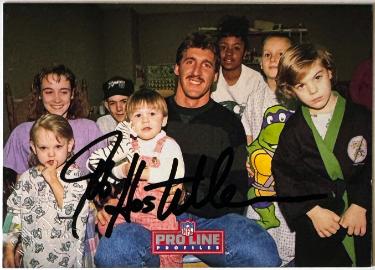 Jeff Hostetler signed 1992 Pro Line Profiles Certified On Card Auto #7/ Embossed Certified Authentic (New York Giants)