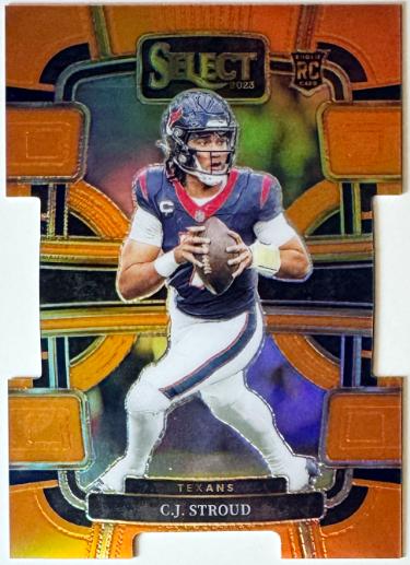 C.J. Stroud 2023 Panini Select Orange Prizm Die Cut Rookie Card #41- /499 (Houston Texans)