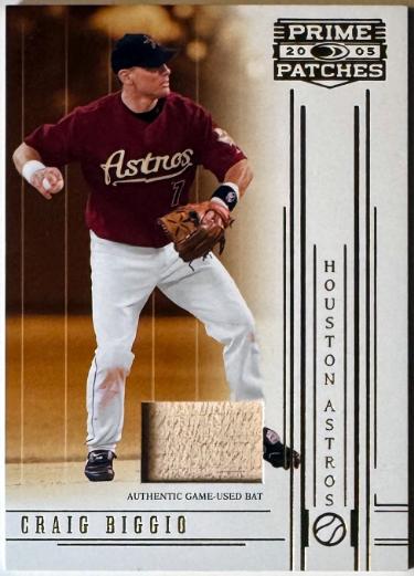 Craig Biggio 2005 Donruss Prime Patches Used Bat #35- /150 (Houston Astros)