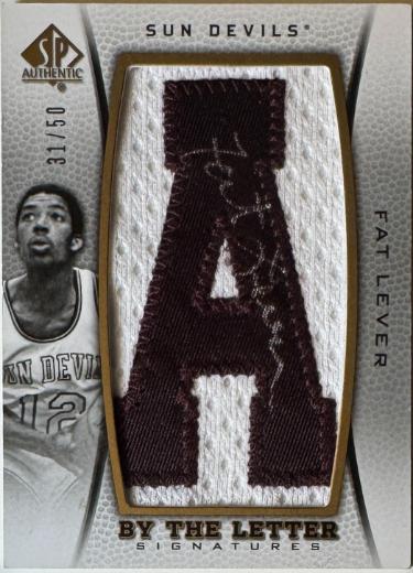 Fat Lever signed 2012-13 SP Authentic By the Letter On Patch Auto #BL-FL- 31/50- Arizona State Sun Devils