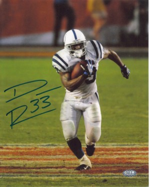 Dominic Rhodes signed Indianapolis Colts 8x10 Photo Super Bowl 41