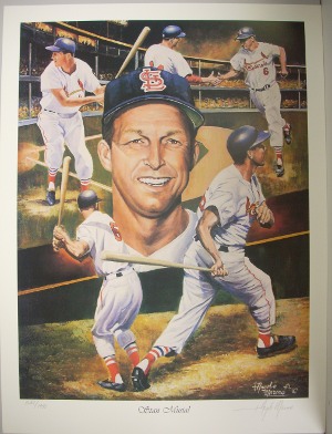 Stan Musial St. Louis Cardinals 18x24 Lithograph