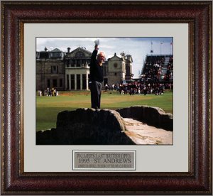 Arnold Palmer 1995 Last British Open Swilcan Bridge 11x14 Photo Premium Leather Framing